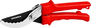 GRINDA  G-31, 200 мм, закаленные лезвия, тефлоновое покрытие, зубцы на лезвии, пластиковые рукоятки, плоскостной секатор (40210) 40210_z02