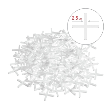 ЗУБР  2.5мм, 150 шт, крестики для плитки (33811-2.5) 33811-2.5