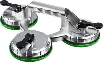 ЗУБР  140 кг, тройной алюминиевый подъемник на присоске, Профессионал (33723-3) 33723-3