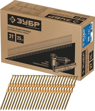 ЗУБР  SN21 50 х 2.87 мм реечные гвозди рифленые для нейлеров ЗУБР SN21-**, 3500 шт (305392-50) 305392-50