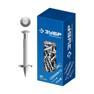 ЗУБР  ДГМ, 50 x 4.5 мм, цинк, 1 кг, монтажный дюбель-гвоздь , Профессионал (3063-45-50-1) 3063-45-50-1