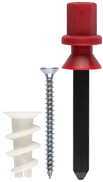 ЗУБР  ДРИВА, 23 мм, 8 шт, нейлоновый дюбель для гипсокартона с саморезом и установочной насадкой для дрели (4-301256) 4-301256