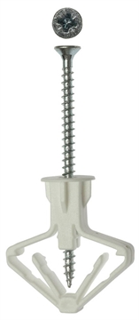 ЗУБР  БАБОЧКА, 10 х 50 мм, 4 шт, дюбель для пустотелых конструкций с саморезом (4-301326) 4-301326