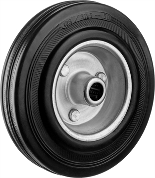 ЗУБР  d 125 мм, г/п 100 кг, игольчатый подшипник, резина/металл, колесо, Профессионал (30936-125) 30936-125