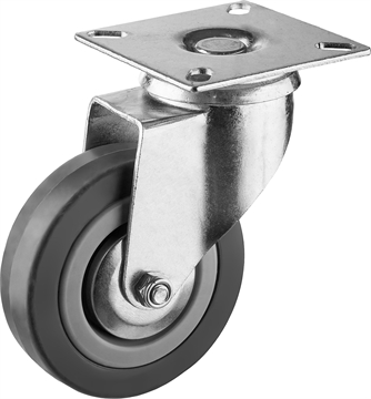 ЗУБР  d 75 мм, г/п 50 кг, резина/полипропилен, поворотное колесо (30956-75-S) 30956-75-S