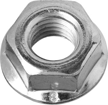 ЗУБР  DIN 6923, кл. пр. 6, M6, цинк, 14 шт, гайка с фланцем (303636-06) 303636-06