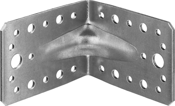 ЗУБР  УКУ-2.5, 65 x 90 x 90 x 2.5 мм, цинк, усиленный крепежный уголок (31011-90) 31011-90