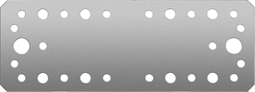 ЗУБР  КП-2.5, 180 x 65 x 2.5 мм, цинк, крепежная пластина (31023-180) 31023-180