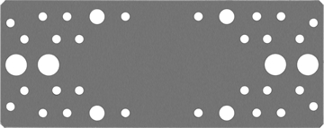 ЗУБР  КП-2.0, 200 x 80 x 2 мм, цинк, крепежная пластина (310236-200-80) 310236-200-80