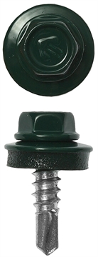 ЗУБР  СКМ 6005, 25 х 5.5 мм, зелёный насыщ., 1800 шт, кровельный саморез, Профессионал (4-300310-55-025-6005) 4-300310-55-025-6005