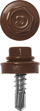 ЗУБР  СКМ 8017, 25 х 5.5 мм, шок.-коричн., 420 шт, кровельный саморез, Профессионал (4-300315-55-025-8017) 4-300315-55-025-8017