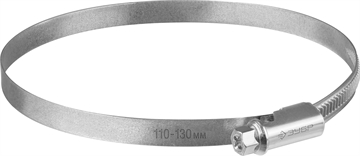 ЗУБР  Х-9Н, 110 - 130 мм, накатная лента 9 мм, цинк, 25 шт, червячный хомут (37807-130) 37807-130