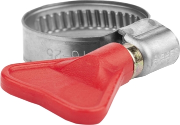 ЗУБР  Бабочка, 16 - 25 мм, накатная лента 9 мм, 2 шт, нержавеющий хомут, Профессионал (37835-16-25) 37835-16-25