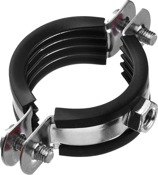 ЗУБР  1 1/4″, цинк, 8 шт, трубный хомут с гайкой (37850-40-45) 37850-40-45