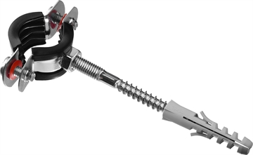 ЗУБР  1/2″, цинк, 1 шт, трубный хомут с сантехнической шпилькой и дюбелем (37866-20-24_z01) 37866-20-24_z01