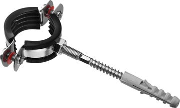 ЗУБР  1″, цинк, 1 шт, трубный хомут с сантехнической шпилькой и дюбелем (37866-32-37) 37866-32-37