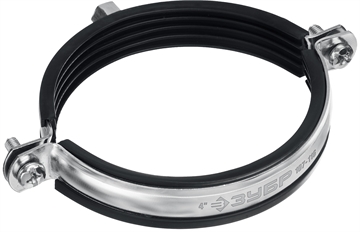 ЗУБР  4″, М8/М10, цинк, 10 шт, трубный хомут с гайкой (37880-107-116) 37880-107-116