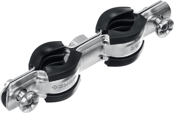 ЗУБР  3/8″, цинк, 8 шт, двойной трубный хомут (37890-15-19) 37890-15-19