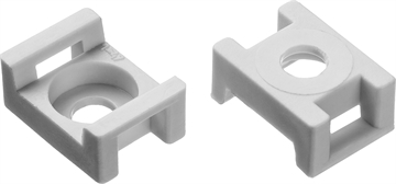 ЗУБР  ПХС-У, 16 x 23 мм, нейлон, 100 шт, белая, усиленная площадка под хомут-стяжку (30920) 30920