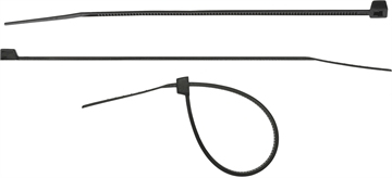 СИБИН  ХС-Ч, 7.6 x 300 мм, нейлон РА66, 100 шт, черные, хомуты-стяжки (3788-76-300) 3788-76-300