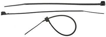 ЗУБР  КС-Ч2, 4.8 x 400 мм, нейлон РА66, 25 шт, черные, кабельные стяжки, Профессионал (4-309037-48-400) 4-309037-48-400