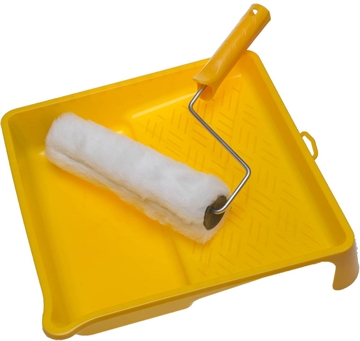 STAYER  ВЕСТАН, 44 х 240 мм, ворс 15 мм, бюгель 6 мм, полиакрил, все виды ЛКМ, малярный валик в наборе с ванночкой (0540-24) 0540-24