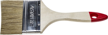 STAYER  UNIVERSAL, 75 мм, 3″, светлая натуральная щетина, деревянная ручка, все виды ЛКМ, плоская кисть (0101-075) 0101-075