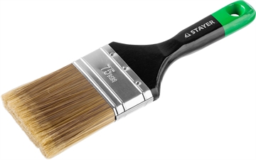 STAYER  UNIVERSAL-ARTEX, 75 мм, 3″, искусственная щетина, деревянная ручка, для высокотекучих ЛКМ, плоская кисть (0106-075) 0106-075