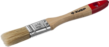ЗУБР  УНИВЕРСАЛ, 25 мм, 1″, светлая натуральная щетина, деревянная ручка, все виды ЛКМ, плоская кисть (4-01003-025) 4-01003-025