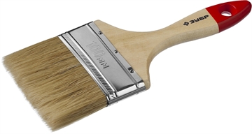 ЗУБР  УНИВЕРСАЛ, 100 мм, 4″, светлая натуральная щетина, деревянная ручка, все виды ЛКМ, плоская кисть (4-01003-100) 4-01003-100