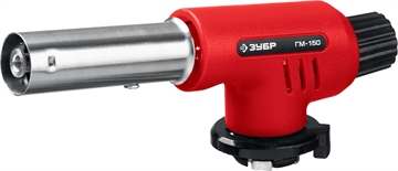 ЗУБР  ГМ-150, 1300°C, газовая горелка с пьезоподжигом на баллон с цанговым соединением (55554) 55554