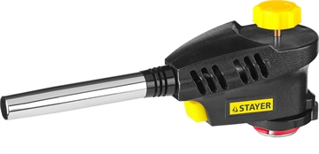 STAYER  ProTerm Turbo, PG 300, 1300°C, турбо нагрев + 30%, газовая горелка с пьезоподжигом на баллон с цанговым соединением(55582) 55582