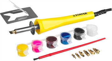 STAYER  MAXTerm, 30 Вт, 2 в1, в наборе: 7 насадок + краски, прибор для выжигания и пайки (45220) 45220