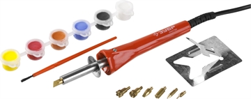 ЗУБР  30 Вт, прибор для выжигания с набором насадок и красками (55425) 55425
