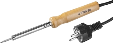 STAYER  MAXTerm, 25 Вт, конус, электропаяльник с деревянной рукояткой (55310-25) 55310-25