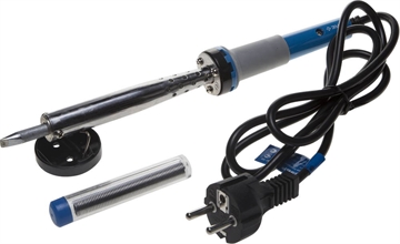 ЗУБР  100 Вт, в наборе: припой + подставка, 2к рукоятка, клин, керамический нагреватель, электропаяльник (55402-100) 55402-100