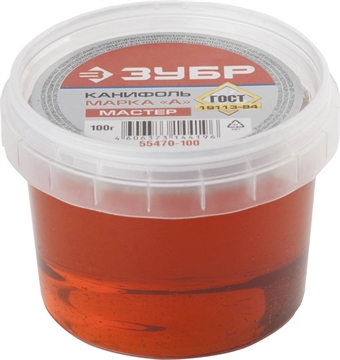 ЗУБР  100 г, нейтральный флюс, канифоль для паяльных работ (55470-100) 55470-100