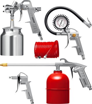 STAYER  ORION-5S, 5 предметов, с нижним бачком, универсальный набор пневмоинструмента (06487-H5) 06487-H5_z01