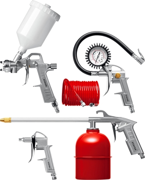 STAYER  ORION-5G, 5 предметов, с верхним бачком, универсальный набор пневмоинструмента (06488-H5) 06488-H5_z01