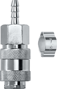 KRAFTOOL  штуцер ″елочка″, 6 мм - рапид муфта, с хомутом, переходник (06596-06) 06596-06