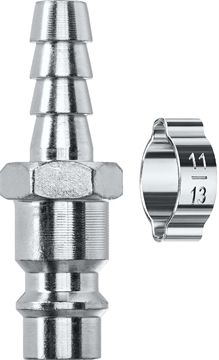 KRAFTOOL  штуцер ″елочка″, 8 мм - рапид штуцер, с хомутом, переходник (06597-08) 06597-08