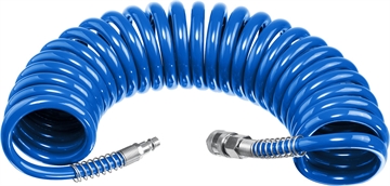 ЗУБР  5 м, 8 х 12 мм, 15 бар, воздушный спиральный шланг с фитингами рапид, Профессионал (6472-05) 6472-05