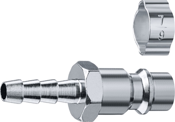 ЗУБР  штуцер ″елочка″, 6 мм - рапид штуцер, переходник с обжимным хомутом, Профессионал (64918-06) 64918-06