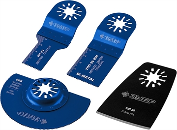 ЗУБР  НР-4 UniLock, OIS-хвост., 4 предм., набор насадок для реноватора, Профессионал (15572) 15572