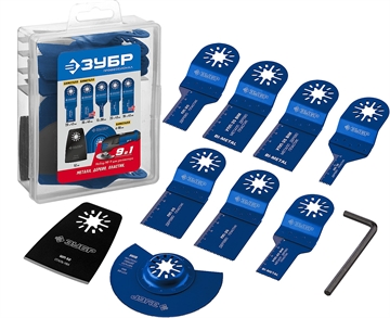 ЗУБР  НР-9 UniLock, OIS-хвост., 9 предм., набор насадок для реноватора, Профессионал (15576) 15576