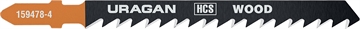 URAGAN  T144D, T-хвост., по дереву, HCS, шаг 4 мм, 75 мм, 2 шт, полотна для лобзика (159478-4) 159478-4_z02