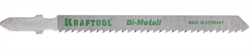 KRAFTOOL  T101BF, EU-хвост., по дереву Bi-Met, шаг 2.5 мм, 75 мм, 2 шт, полотна для лобзика (159507-2.5) 159507-2,5