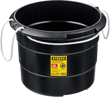 STAYER  STRONG, 40 л, с канатными ручками, строительное пластиковое ведро (06085-40) 06085-40_z01