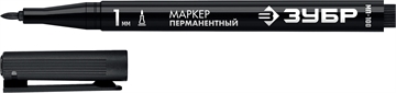 ЗУБР  МП-100, 1 мм, заостренный, черный, перманентный маркер, Профессионал (06320-2) 06320-2