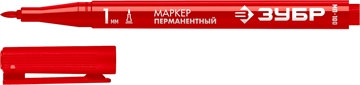 ЗУБР  МП-100, 1 мм, заостренный, красный, перманентный маркер, Профессионал (06320-3) 06320-3
